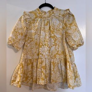 Zara, size large, 100% cotton, floral peplum top